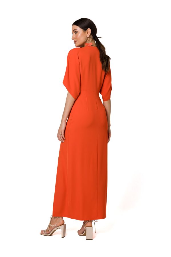 Orange Evening Dress in Evening Dresses with Spandex and Polyester