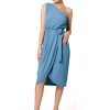 Blue Cocktail Dress in Formal Dresses, Cocktail Dresses with Spandex and Polyester