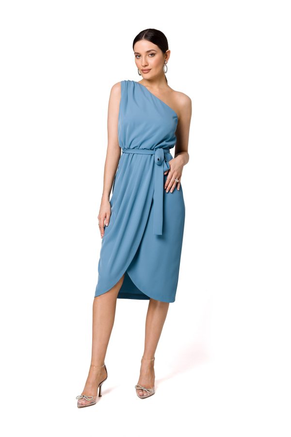 Blue Cocktail Dress in Formal Dresses, Cocktail Dresses with Spandex and Polyester