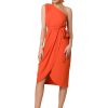 974185 Orange Cocktail Dress in Formal Dresses, Cocktail Dresses with Spandex and Polyester