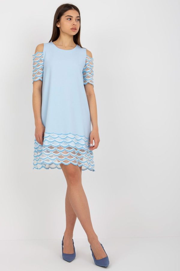 Blue Cocktail Dress in Formal Dresses, Cocktail Dresses with Cotton, Spandex and Polyester
