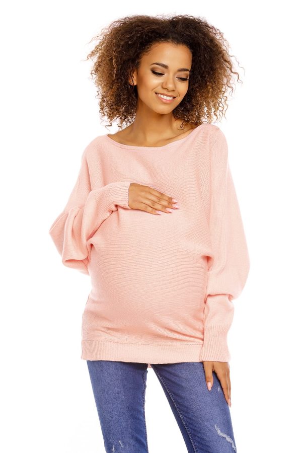 Pink Pregnancy Sweater in Sweter Ciążowy with Acrylic