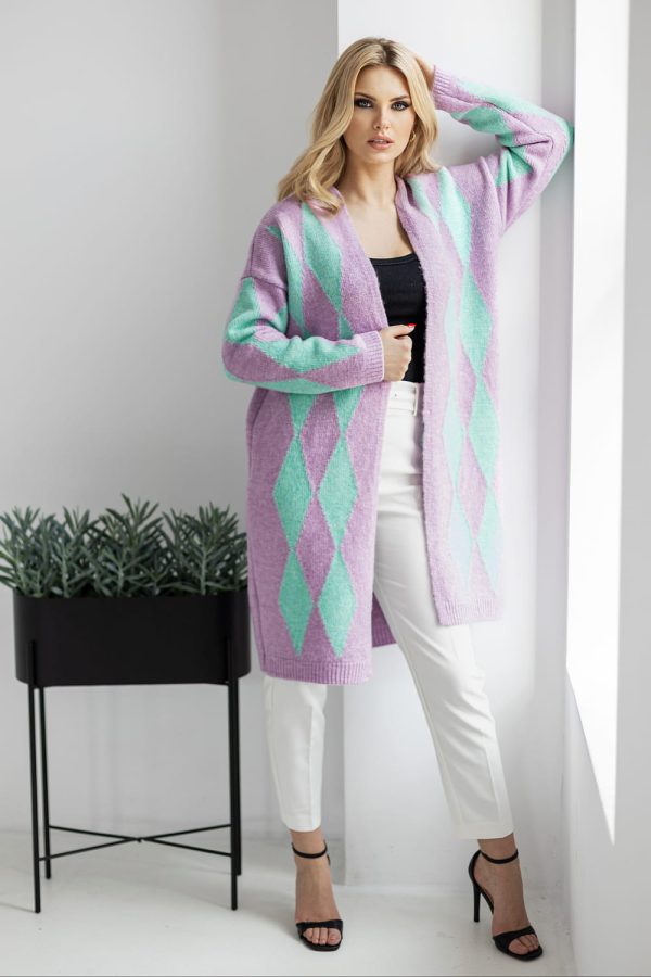 Multicolor Cardigan in Cardigans For Women, Ponchos with Acrylic, Polyamide, Polyester and Wool