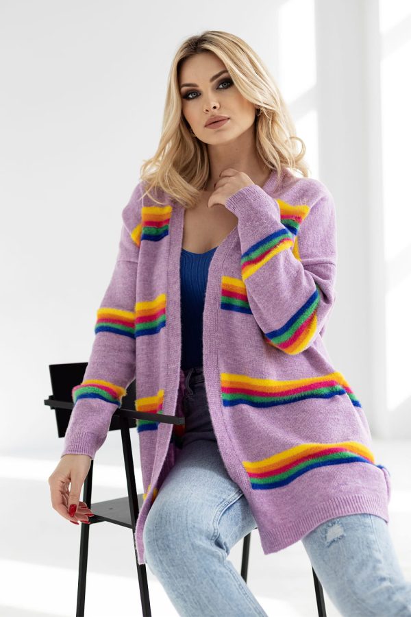Multicolor Cardigan in Cardigans For Women, Ponchos with Acrylic, Polyamide, Polyester and Wool