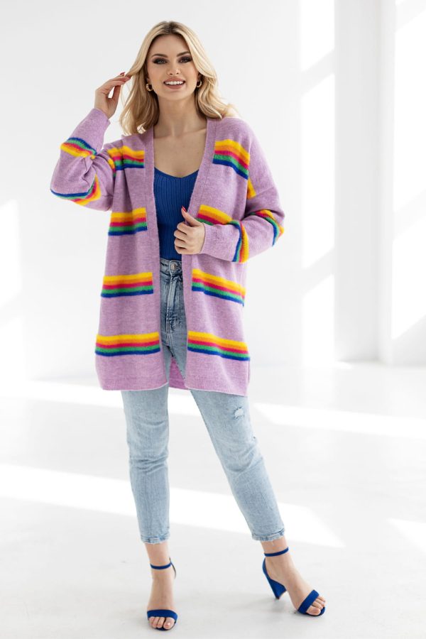 Multicolor Cardigan in Cardigans For Women, Ponchos with Acrylic, Polyamide, Polyester and Wool
