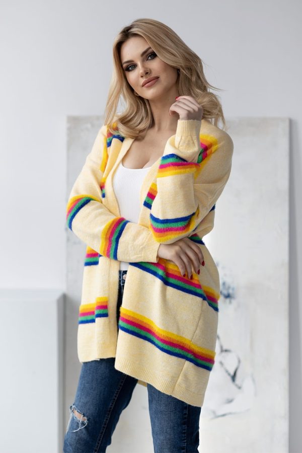 Multicolor Cardigan in Cardigans For Women, Ponchos with Acrylic, Polyamide, Polyester and Wool
