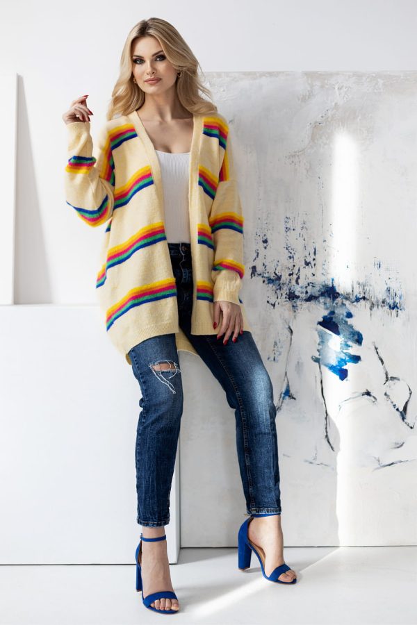Multicolor Cardigan in Cardigans For Women, Ponchos with Acrylic, Polyamide, Polyester and Wool