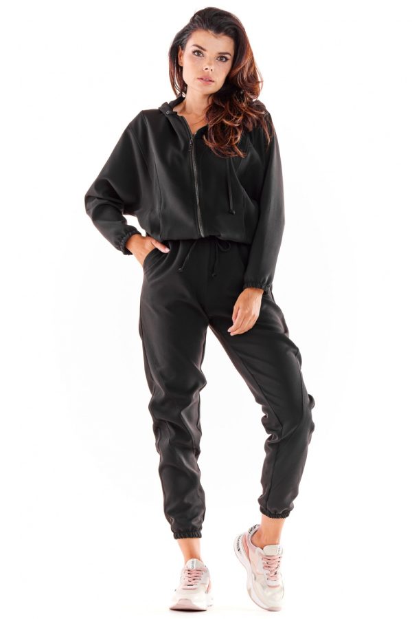 Black Tracksuit Trousers in Pants, Trousers, Shorts with Spandex and Polyester