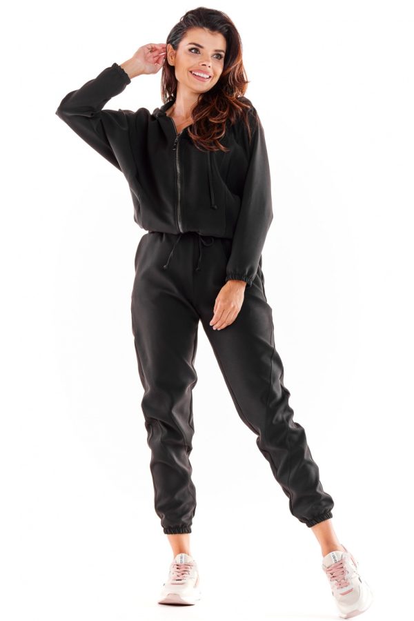 Black Tracksuit Trousers in Pants, Trousers, Shorts with Spandex and Polyester