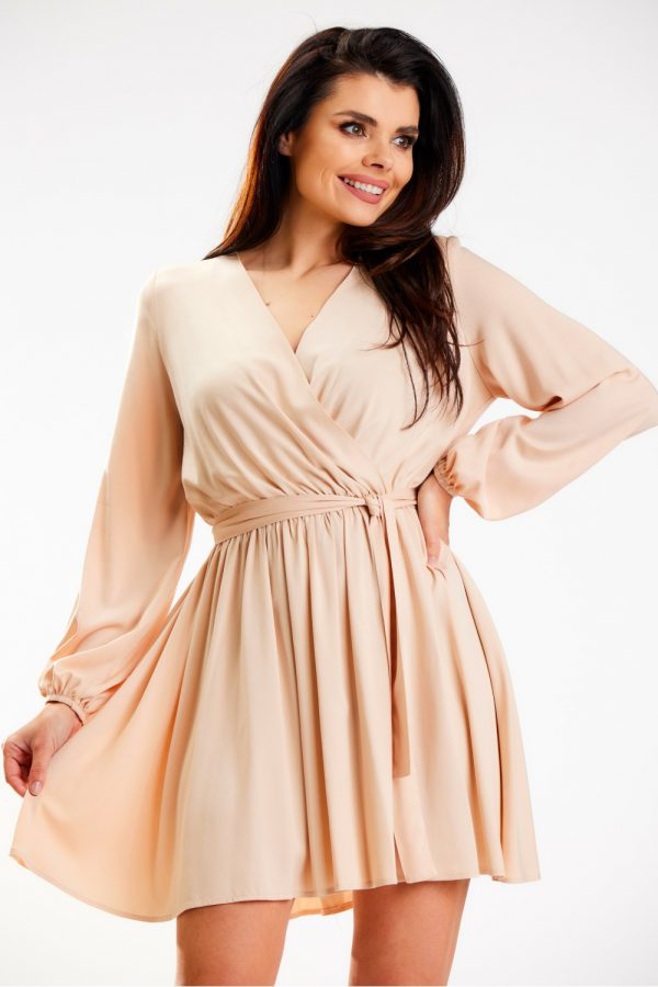 Beige Daydress in Day Dresses with Polyester and Viscose
