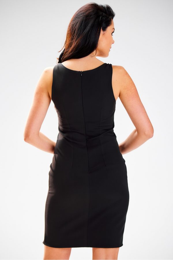 Black Daydress in Day Dresses with Spandex and Polyester