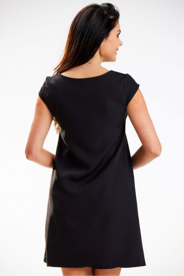 Black Daydress in Day Dresses with Spandex and Polyester