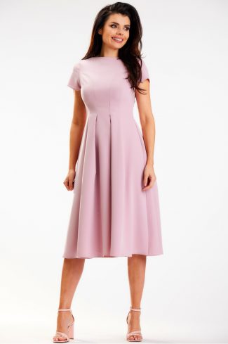 Pink Daydress in Day Dresses with Spandex and Polyester