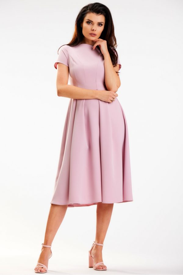 Pink Daydress in Day Dresses with Spandex and Polyester