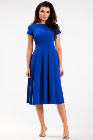 Blue Daydress in Day Dresses with Spandex and Polyester