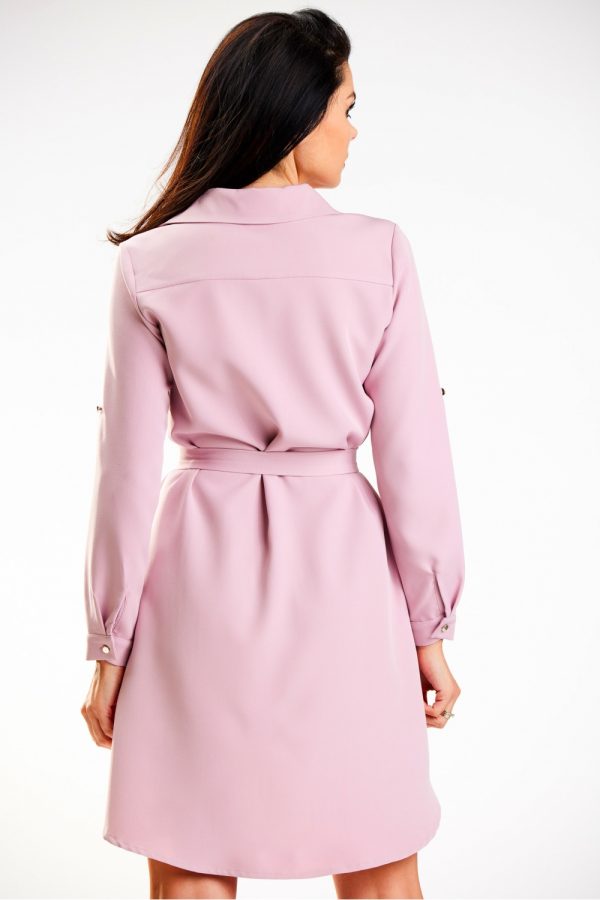 Pink Daydress in Day Dresses with Spandex and Polyester