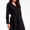 Black Daydress in Day Dresses with Spandex and Polyester
