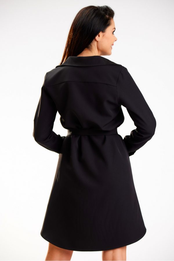 Black Daydress in Day Dresses with Spandex and Polyester