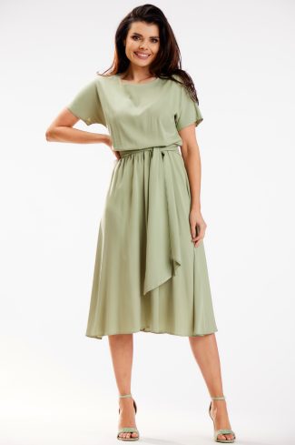 Green Daydress in Day Dresses with Polyester and Viscose