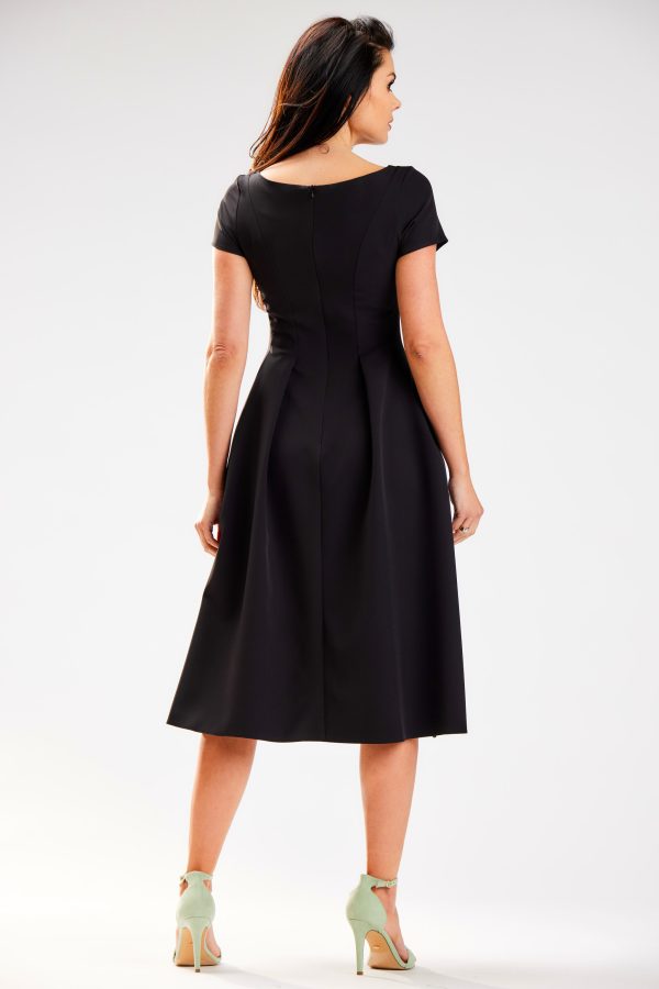 Black Daydress in Day Dresses with Spandex and Polyester