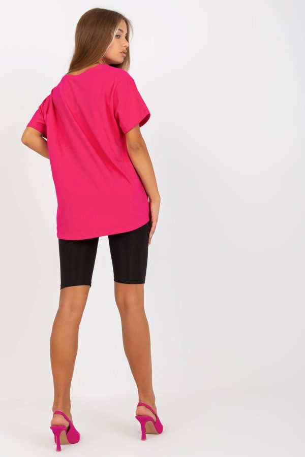 Pink T-shirt in Women`s Tops, T-shirts, Singlets with Cotton and Spandex