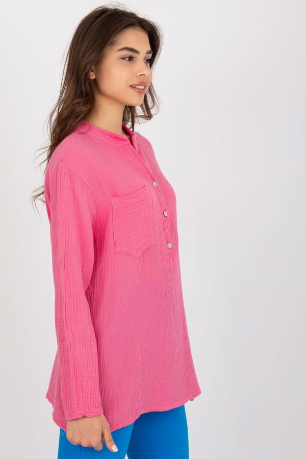 Pink Blouse in Women`s Blouses, Tunics with Cotton