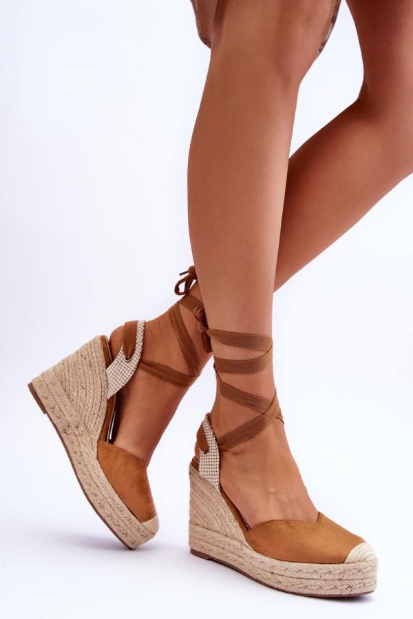 Brown Buskin in Sandals & Flip-Flops For Women with Fabric, Footbed, Heel Height and Platform Height