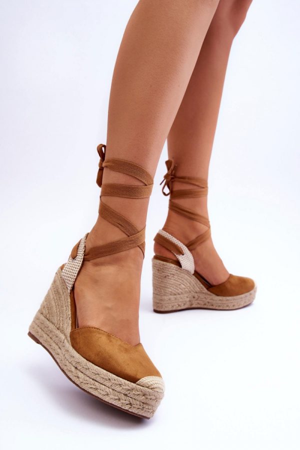Brown Buskin in Sandals & Flip-Flops For Women with Fabric, Footbed, Heel Height and Platform Height