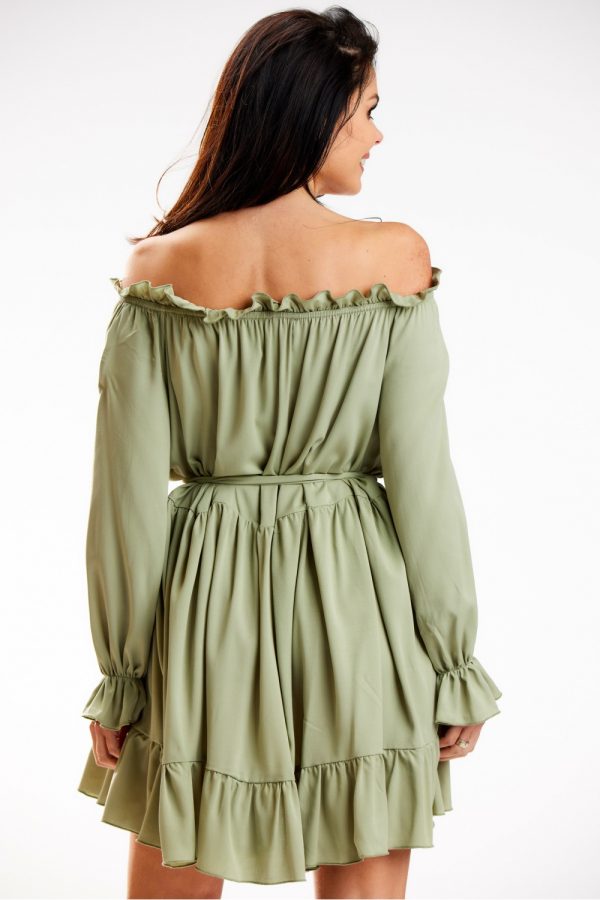 Green Daydress in Day Dresses with Polyester and Viscose