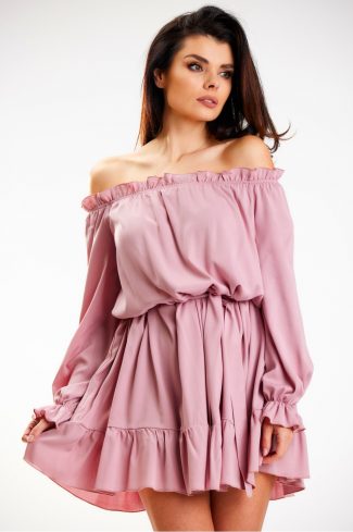 Pink Daydress in Day Dresses with Polyester and Viscose