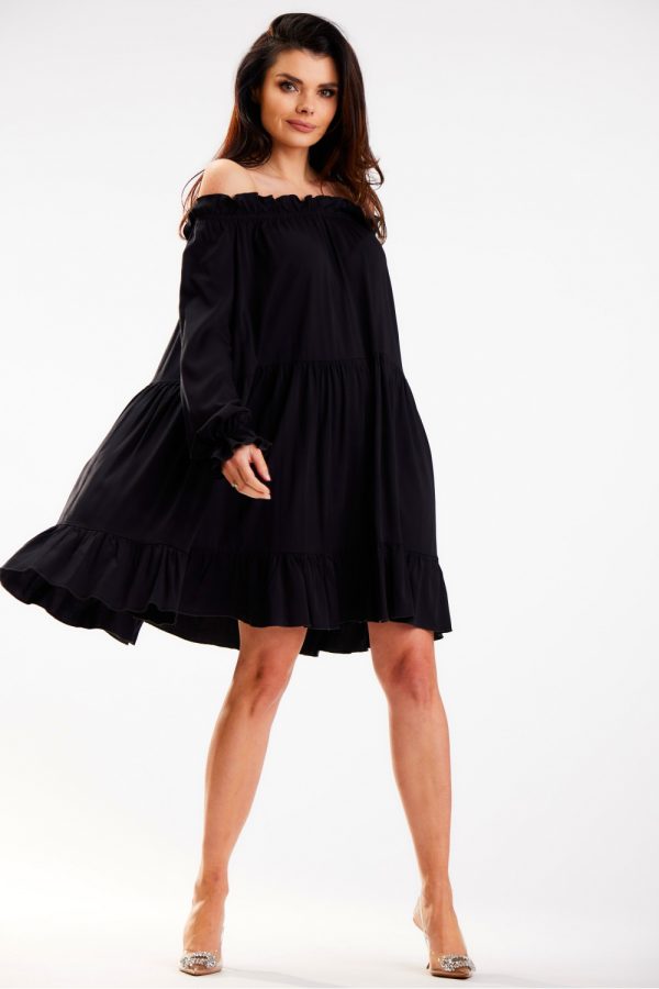 Black Daydress in Day Dresses with Polyester and Viscose
