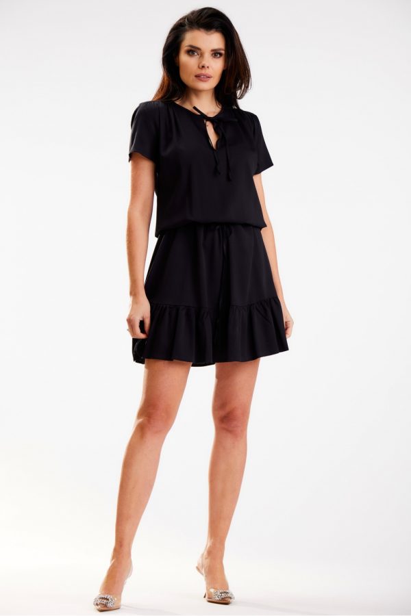 Black Daydress in Day Dresses with Polyester