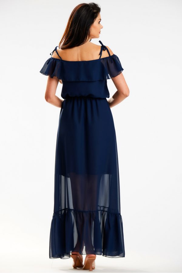 Navy Blue Daydress in Day Dresses with Polyester