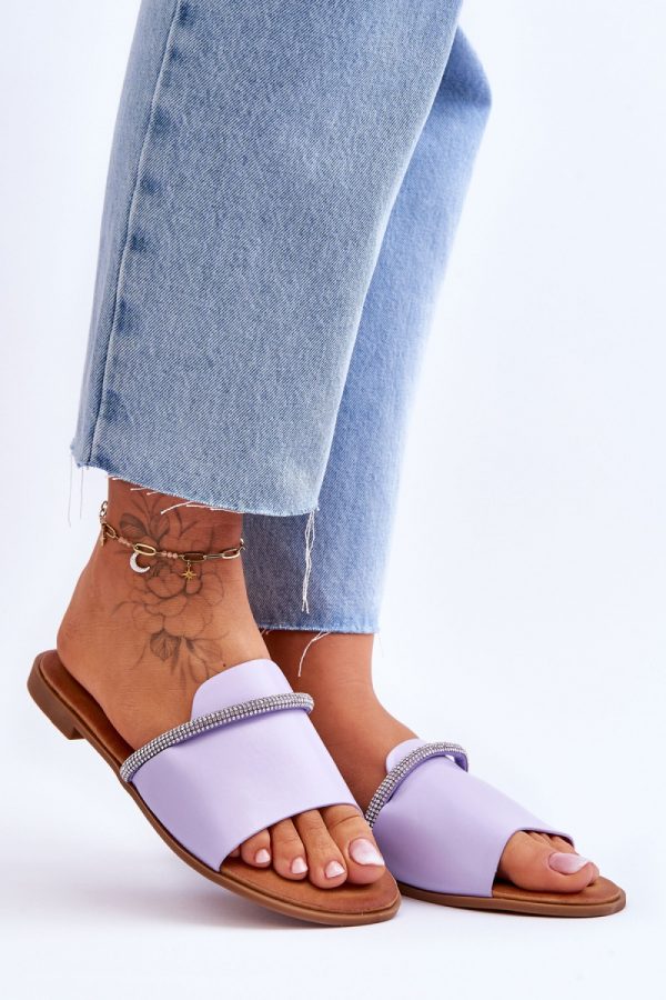 Violet Flip-flops in Sandals & Flip-Flops For Women with Fabric, Footbed and Heel Height