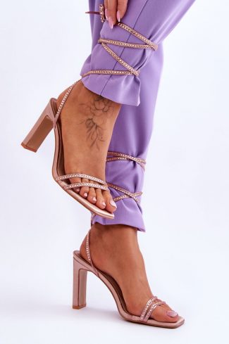 beige Strappy sandals model 179622 Step in style