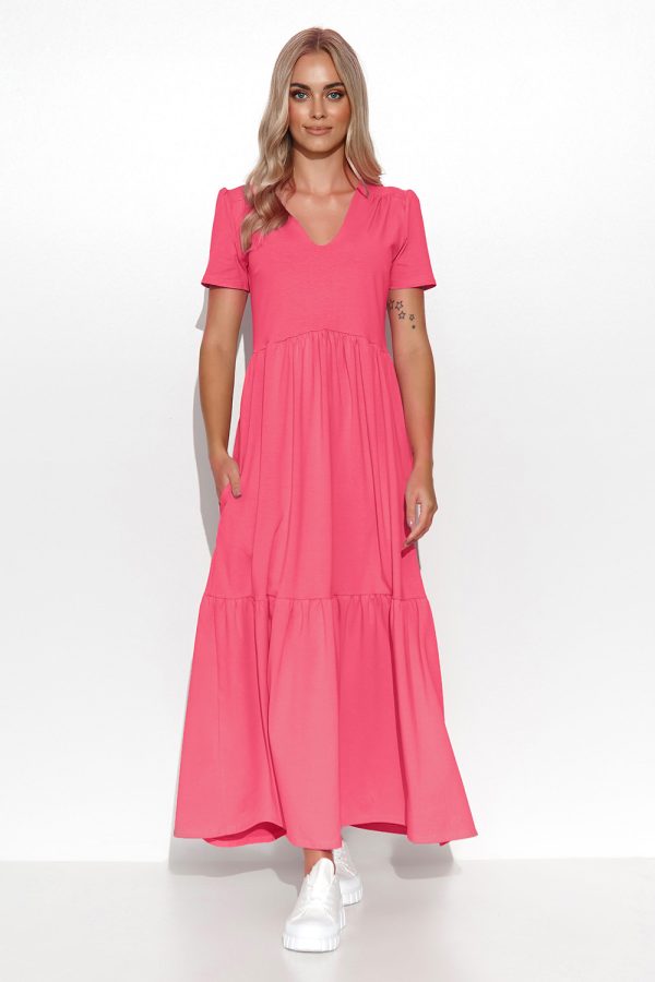 Pink Daydress in Day Dresses with Cotton and Spandex