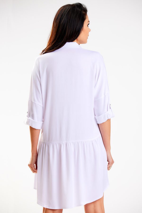 White Daydress in Day Dresses with Polyester and Viscose