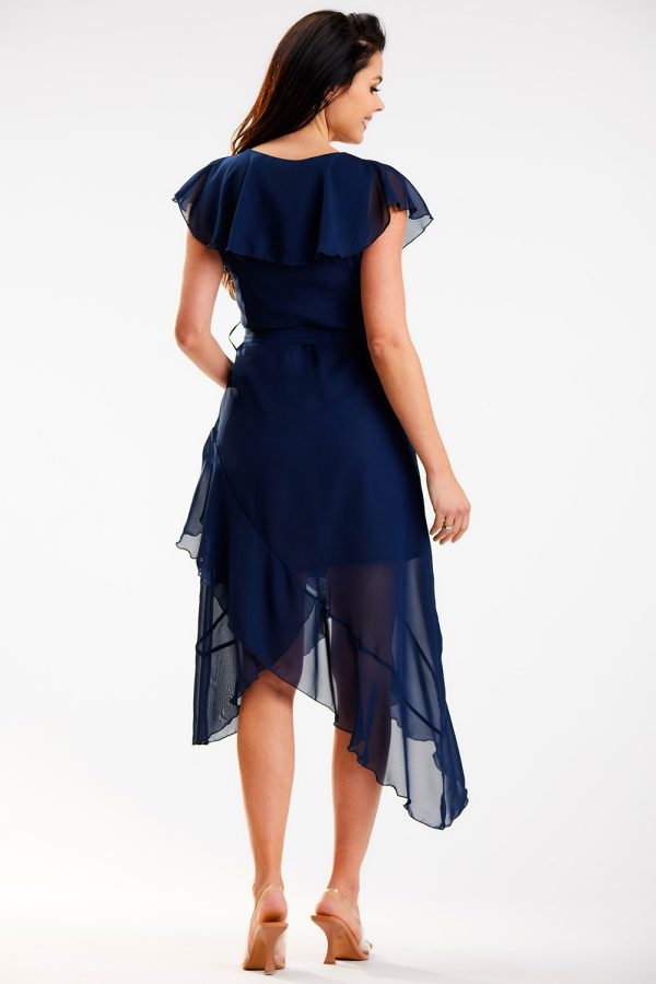 Navy Blue Daydress in Day Dresses with Polyester