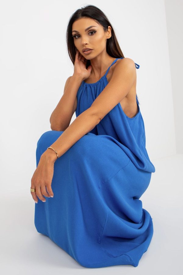 Blue Daydress.Cotton, Len and Viscose