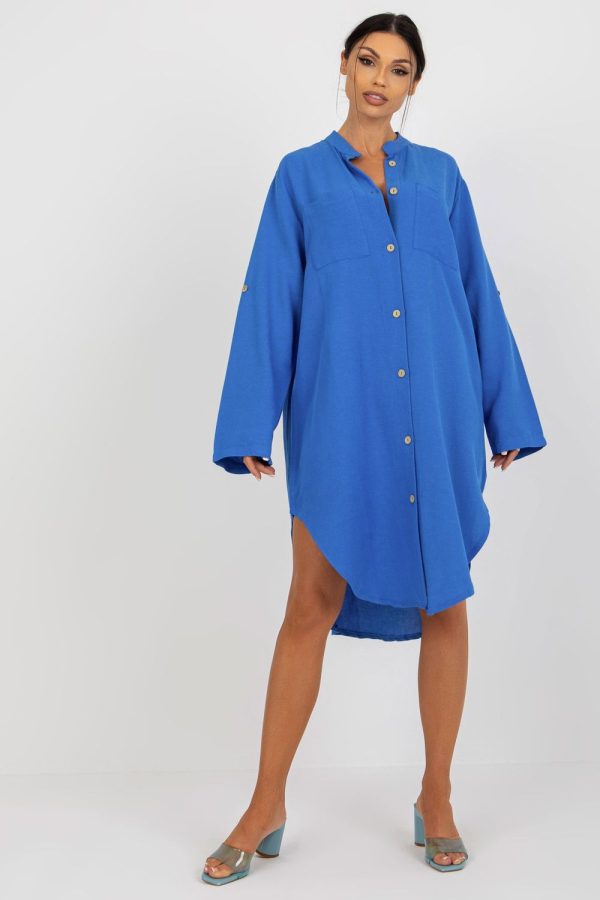 Blue Daydress in Day Dresses with Cotton, Len and Viscose