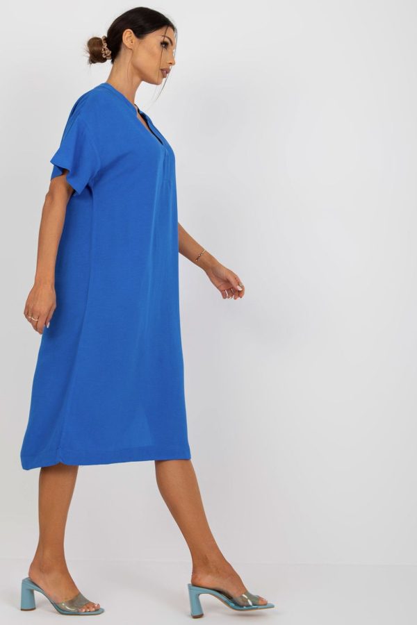 Blue Daydress in Day Dresses with Cotton, Len and Viscose
