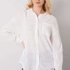 White Long Sleeve Shirt in Shirts For Women with Cotton