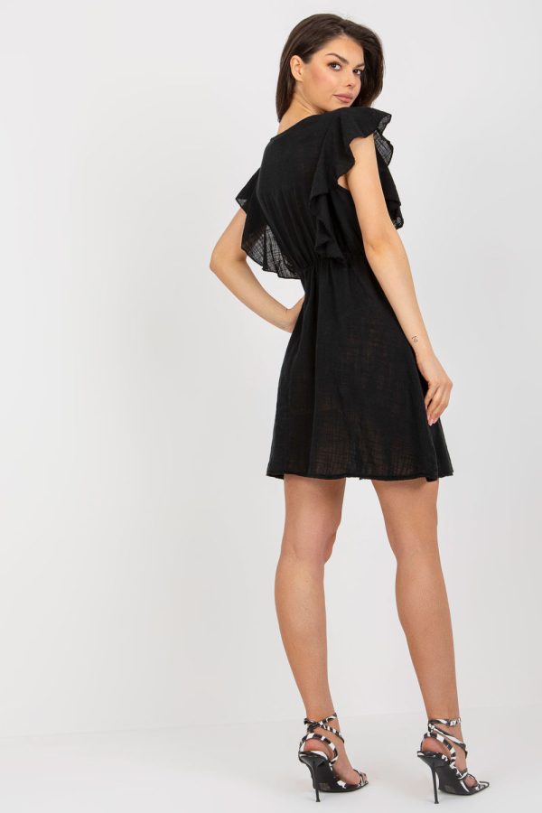 Black Daydress in Day Dresses with Cotton