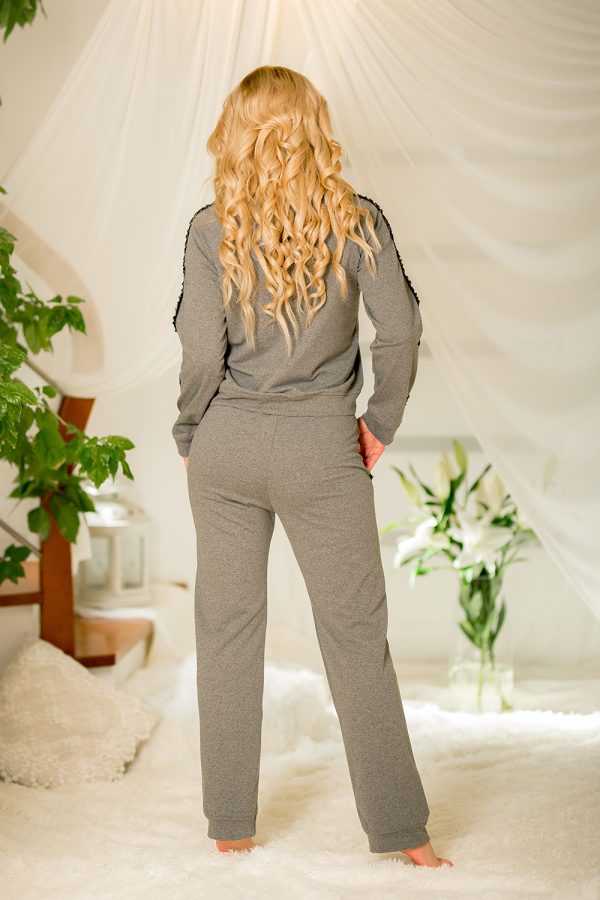 Grey Sweatshirt in Sweatshirts For Women with Cotton and Spandex