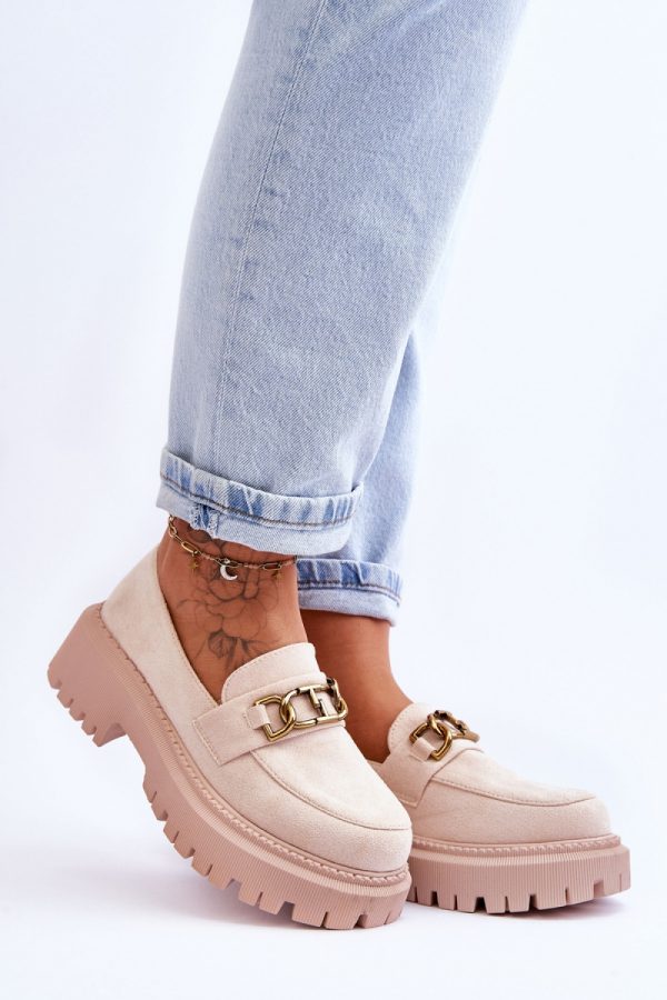 beige Mocassin model 180104 Step in style