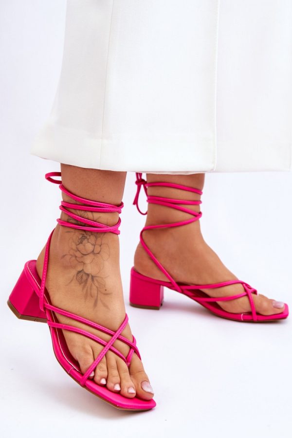 pink Strappy sandals model 180119 Step in style