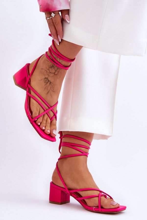 pink Strappy sandals model 180119 Step in style