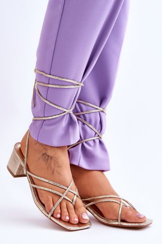 Yellow Strappy Sandals in Sandals & Flip-Flops For Women with Fabric, Footbed and Heel Height