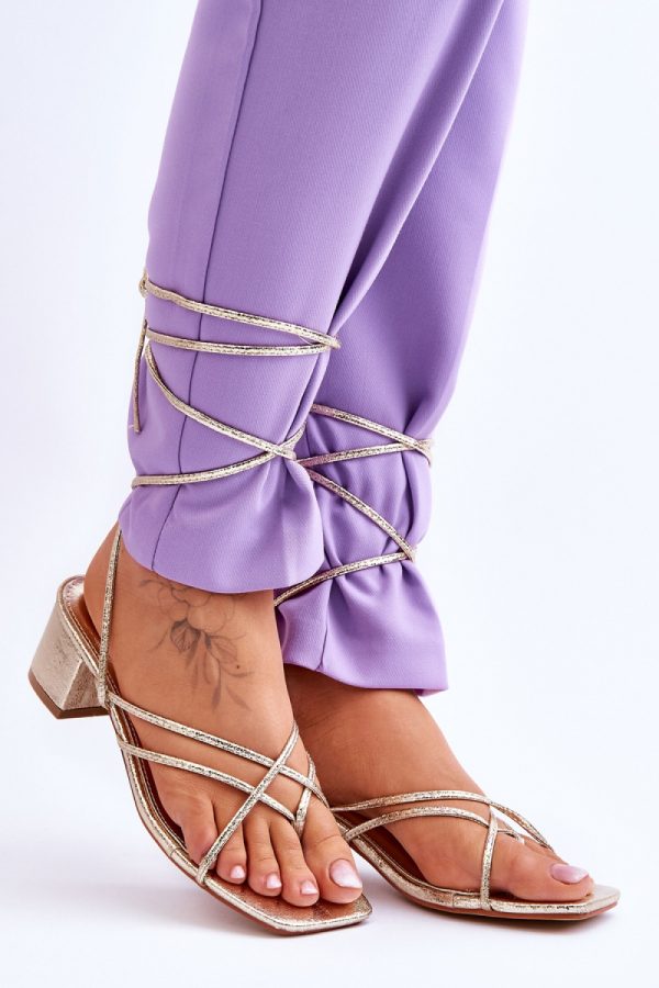 Yellow Strappy Sandals in Sandals & Flip-Flops For Women with Fabric, Footbed and Heel Height