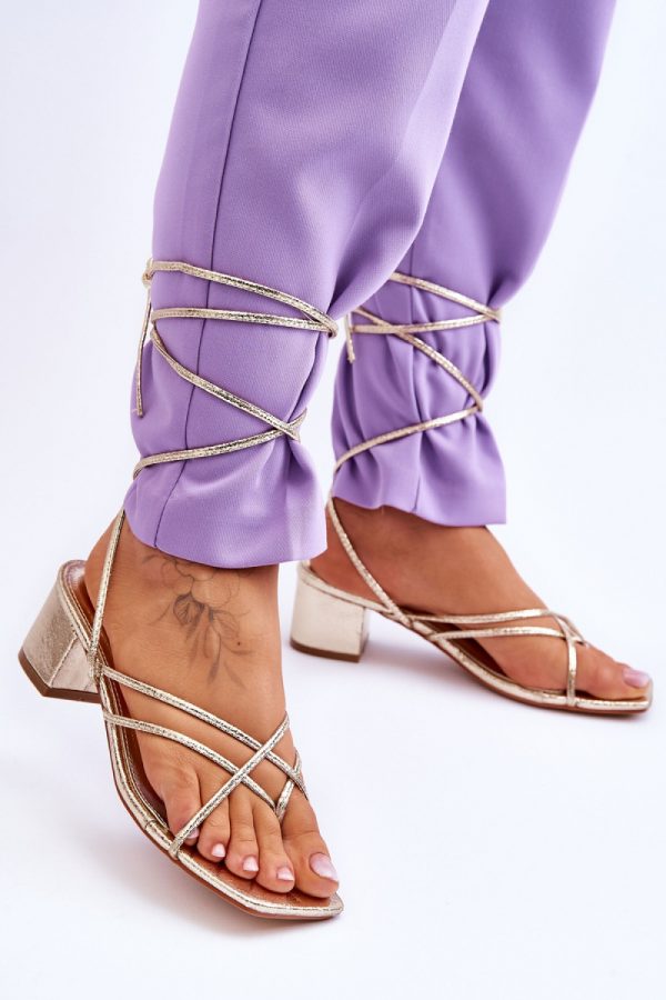 Yellow Strappy Sandals in Sandals & Flip-Flops For Women with Fabric, Footbed and Heel Height